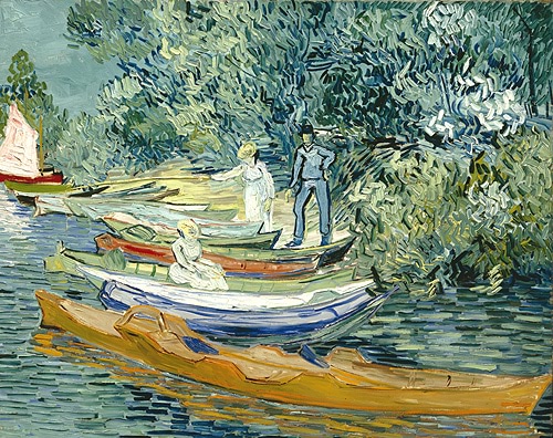 《奥维的瓦兹河岸》美术画作介绍